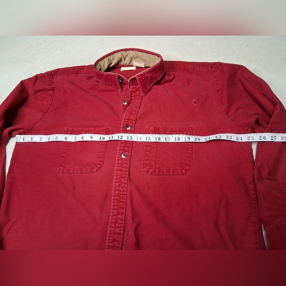 Sears Wearmaster Vintage Men's Red Button-Front Casual Shirt - Picture 6 of 8